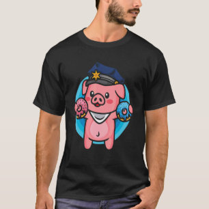 Polizeibeamter für Schweinezucht Funny Pig Polizis T-Shirt