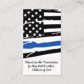 Polizeibeamter Gebet Blue Line Strafverfolgung Visitenkarte (Rückseite)