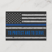 Polizeibeamter Gebet Bulk Thin Blue Line Visitenkarte (Rückseite)