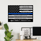 Polizeibeamter Gebet Geschenk Thin Blue Line Poster (Heimbüro)