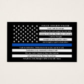 Polizeibeamter Gebet-Thin-Blue-Line-Karten (Vorderseite)