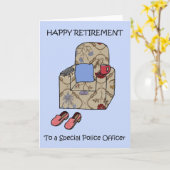 Polizeibeamter Happy Retirement Karte (Gelbe Blume)