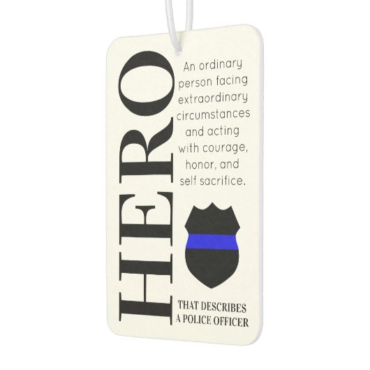 Polizeibeamter Hero Thin Blue Line Vielen Dank Autolufterfrischer (Links)