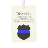 Polizeibeamter Hero Thin Blue Line Vielen Dank Autolufterfrischer (Rückseite)
