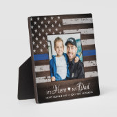Polizeibeamter Hero Vater Personalisiertes Foto Fotoplatte (Vorderseite)