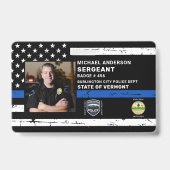 Polizeibeamter Identifikationsnummer für Foto Ausweis (Vorderseite)