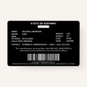 Polizeibeamter Identifikationsnummer für Foto Ausweis (Rückseite)