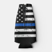 Polizeibeamter Individuelle Name Thin Blue Line Flaschenkühler (Rückseite)