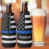 Polizeibeamter Individuelle Name Thin Blue Line Flaschenkühler