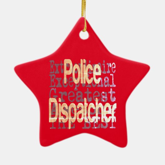 Polizeibeamter Keramik Ornament (Hinten)