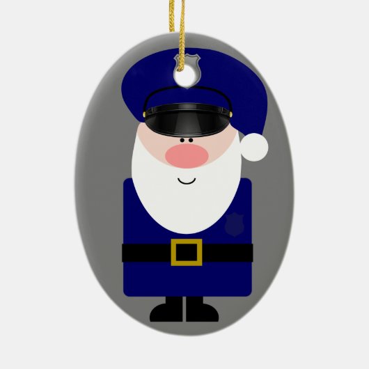 Polizeibeamter Keramik Ornament (Hinten)