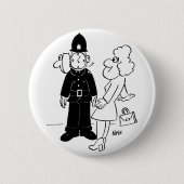 Polizeibeamter Kuckucksuhren-Helm Button (Vorderseite)