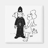 Polizeibeamter Kuckucksuhren-Helm Magnet (Vorne)