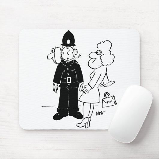 Polizeibeamter Kuckucksuhren-Helm Mousepad (Mit Mouse)
