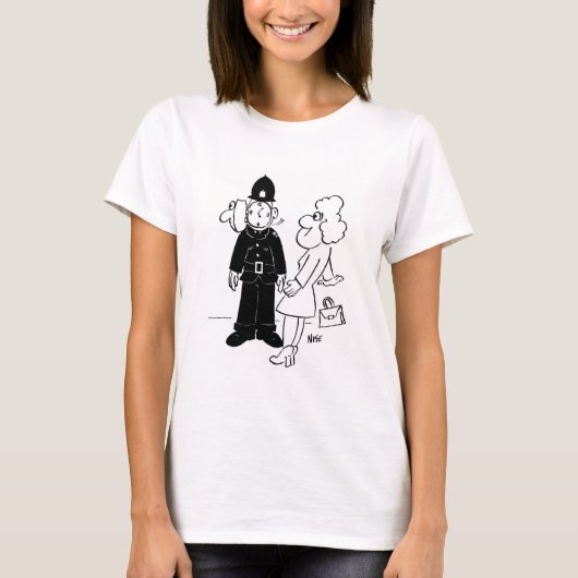 Polizeibeamter Kuckucksuhren-Helm T-Shirt (Vorderseite)