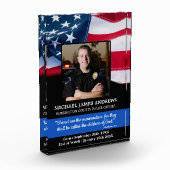 Polizeibeamter - Memorial Law Enforcement USA Flag Fotoblock (Links)