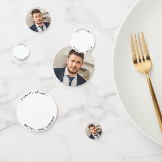 Polizeibeamter Party Foto Glückwunsch Thin Blue Li Konfetti (Gruppe)