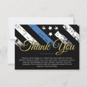 Polizeibeamter Party für Polizeischutz Dankeskarte (Vorderseite)