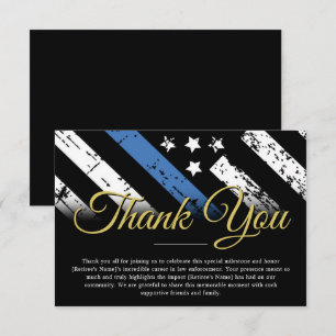 Polizeibeamter Party für Polizeischutz Dankeskarte