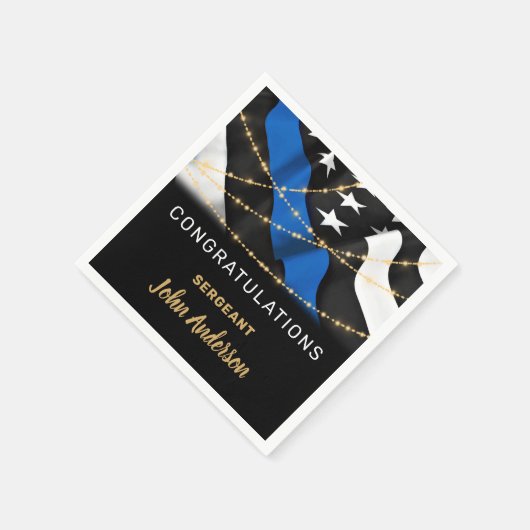 Polizeibeamter Party Glückwunsch Ruhestand Serviette (Ecke)