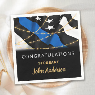 Polizeibeamter Party Glückwunsch Ruhestand Serviette