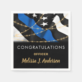 Polizeibeamter Party Herzlichen Glückwunsch Abschl Serviette