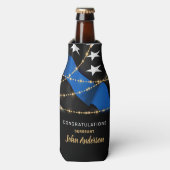 Polizeibeamter - Party Thin Blue Line Flaschenkühler (Flaschenvorderseite)