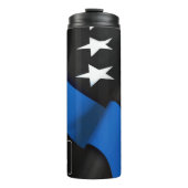 Polizeibeamter Personalisierte US-Flag Thin Blue L Thermosbecher (Vorderseite)