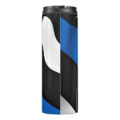 Polizeibeamter Personalisierte US-Flag Thin Blue L Thermosbecher (Rückseite)