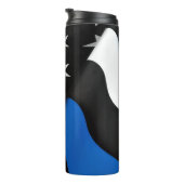 Polizeibeamter Personalisierte US-Flag Thin Blue L Thermosbecher (Nach rechts gedreht)