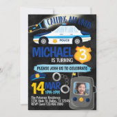 Polizeibeamter Polizist Polizist Geburtstagspartei Einladung (Vorderseite)
