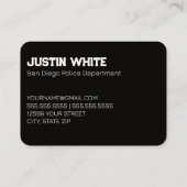 Polizeibeamter QR Code Business Card Visitenkarte (Rückseite)