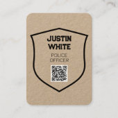 Polizeibeamter QR Code Business Card Visitenkarte (Vorderseite)