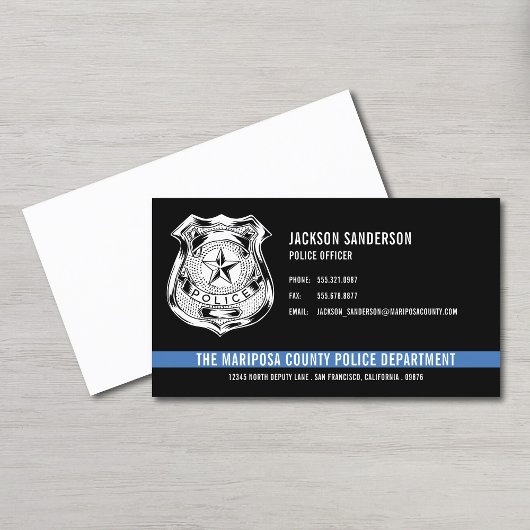 Polizeibeamter - Rechtsdurchsetzung - Kundenlogo Visitenkarte