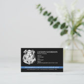 Polizeibeamter - Rechtsdurchsetzung - Kundenlogo Visitenkarte (Stehend Vorderseite)