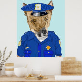 Polizeibeamter Ruff Poster (Küche)