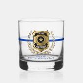 Polizeibeamter Schild Personalisiertes Rockglas Whiskyglas (Vorderseite)