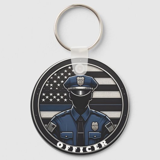 Polizeibeamter Schlüsselanhänger (Rückseite)