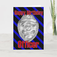 Polizeibeamter Sheriff Abzeichen Happy Birthday Ca