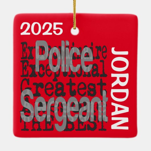 Polizeibeamter Sonderbeauftragter CUSTOM Keramikornament (Rückseite)