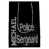 Polizeibeamter Sonderbeauftragter CUSTOM Mittlere Geschenktüte (Rückseite)