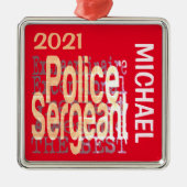 Polizeibeamter Sonderbeauftragter CUSTOM Ornament Aus Metall (Vorne)