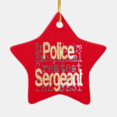 Polizeibeamter Sonderbeauftragter Keramik Ornament (Hinten)