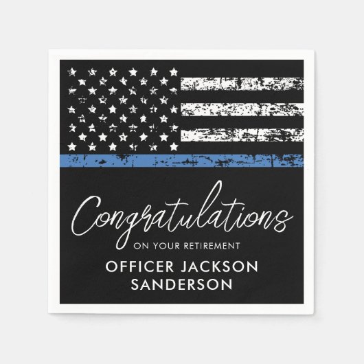 Polizeibeamter Strafverfolgung für das Party Serviette (Vorderseite)