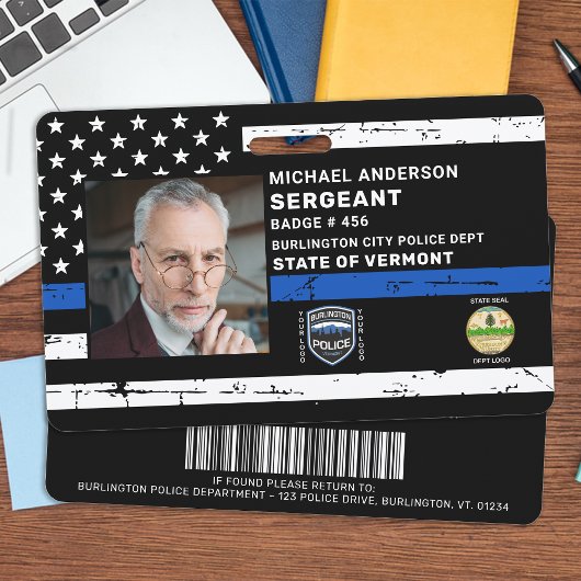 Polizeibeamter - Strafverfolgungsbehörde - Foto-ID Ausweis