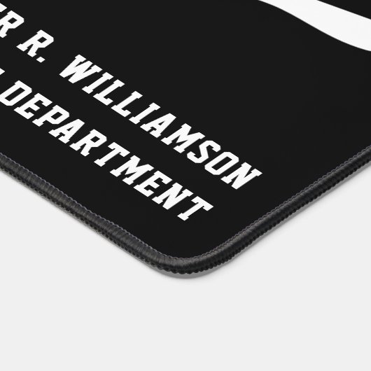 Polizeibeamter Thin Blue Line Flag Custom Schreibtischunterlage (Ecke)