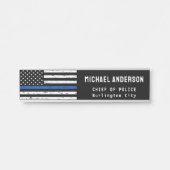 Polizeibeamter Thin Blue Line Name der amerikanisc Türschild (Vorderseite )