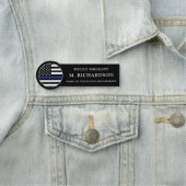 Polizeibeamter Thin Blue Line Polizeiabteilung Namensschild (Beispiel)