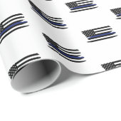 Polizeibeamter Thin Blue Line Polizist Geschenkpapier (Rolleneckpunkt)