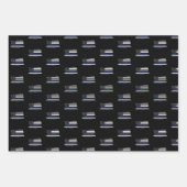 Polizeibeamter Thin Blue Line Polizist Geschenkpapier Set (Vorderseite)